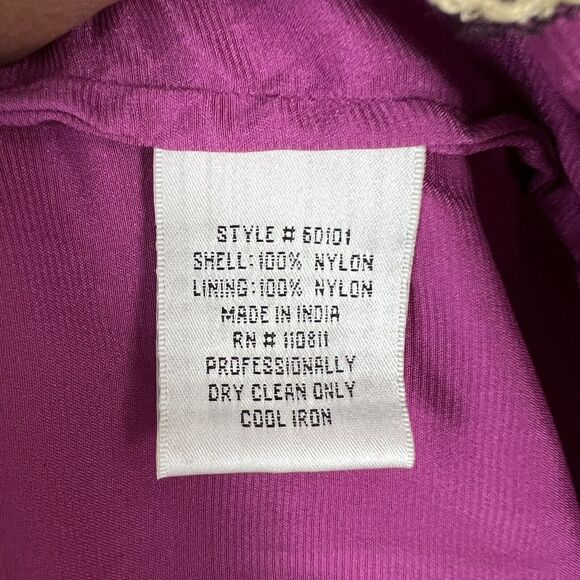 Yoana Baraschi Anthropologie Purple Black Mesh Overlay Embroidered Dress 10 NWT - Picture 6 of 6